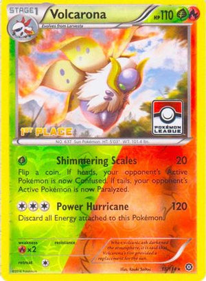 Volcarona (Pokemon League) [1st Place] 015/114  - Reverse Holofoil League & Championship Cards - Promo