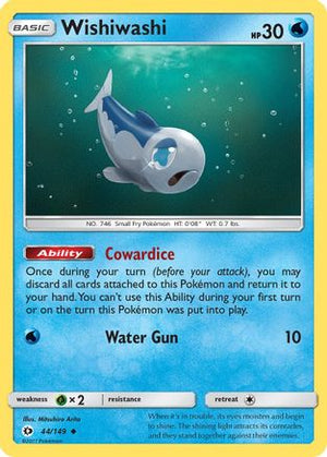 Wishiwashi 044/149  - Reverse Holofoil SM Base Set - Uncommon