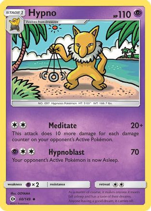 Hypno 060/149  - Reverse Holofoil SM Base Set - Uncommon