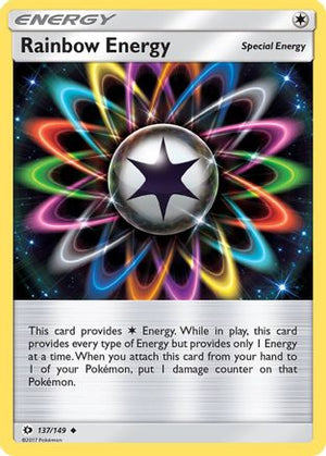 Rainbow Energy 137/149  - Reverse Holofoil SM Base Set - Uncommon