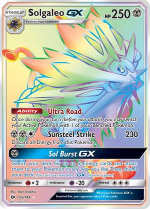 Solgaleo GX (Secret) 155/149  - Holofoil SM Base Set - Secret Rare