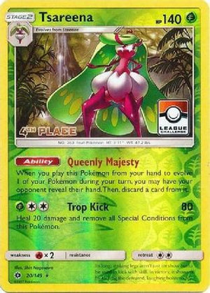 Tsareena (League Challenge) [4th Place] 020/149  - Reverse Holofoil League & Championship Cards - Promo