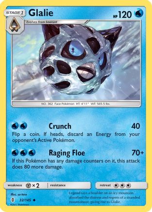 Glalie 032  SM  Guardians Rising - Uncommon