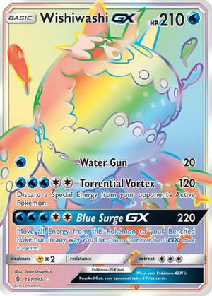 Wishiwashi GX (Secret) 151  - Holofoil SM  Guardians Rising - Secret Rare