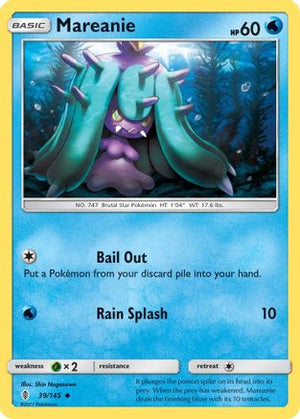Mareanie 039  - Reverse Holofoil SM  Guardians Rising - Uncommon