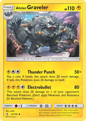 Alolan Graveler 041/145  SM  Guardians Rising - Uncommon