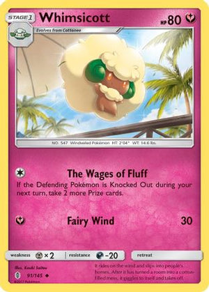 Whimsicott 091/145  SM  Guardians Rising - Uncommon