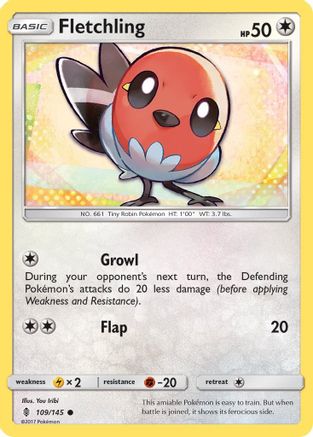 Fletchling 109/145  SM  Guardians Rising - Common