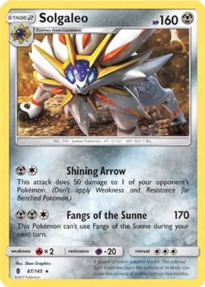 Solgaleo (SM Guardians Rising) 087/145  - Holofoil Deck Exclusives - Holo Rare
