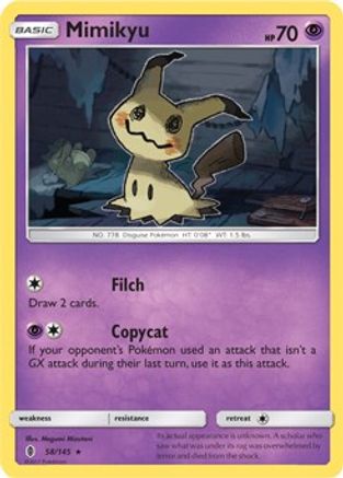 Mimikyu (SM Guardians Rising) 058/145  Deck Exclusives - Rare
