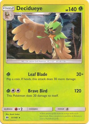 Decidueye (Cracked Ice Holo) 011/149  - Holofoil Deck Exclusives - Holo Rare