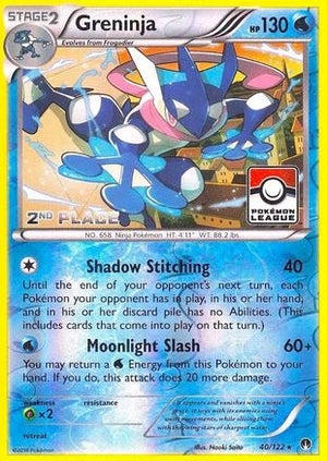 Greninja (League) [2nd Place] 040/122  - Reverse Holofoil League & Championship Cards - Promo