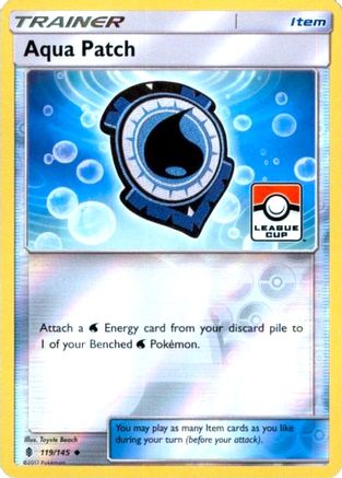 Aqua Patch (League Cup) 119/145  - Reverse Holofoil League & Championship Cards - Promo
