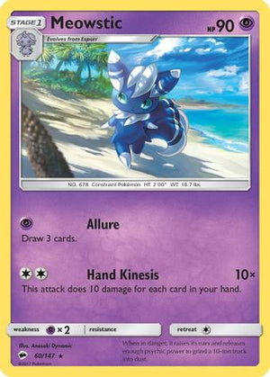 Meowstic 060/147  SM  Burning Shadows - Rare