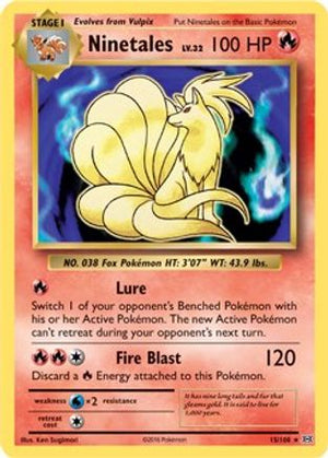 Ninetales (XY Evolutions)  015/108  Deck Exclusives - Rare