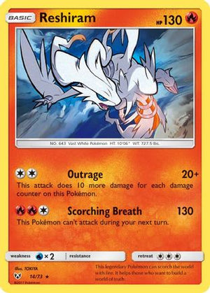 Reshiram 014/73  - Holofoil Shining Legends - Holo Rare