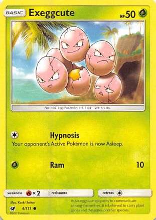 Exeggcute 004/111  - Reverse Holofoil SM  Crimson Invasion - Common