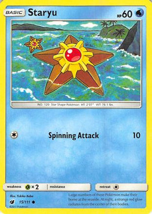 Staryu 015/111  SM  Crimson Invasion - Common
