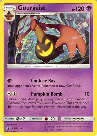 Gourgeist 045  - Reverse Holofoil SM  Crimson Invasion - Rare