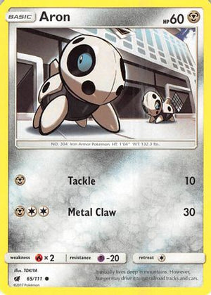 Aron 065/111  - Reverse Holofoil SM  Crimson Invasion - Common
