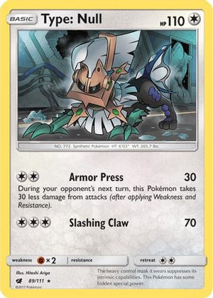 Type: Null 089/111  - Holofoil SM  Crimson Invasion - Holo Rare