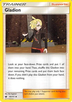 Gladion 095/111  - Reverse Holofoil SM  Crimson Invasion - Uncommon