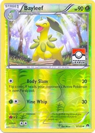 Bayleef (Pokemon League) 002/122  - Reverse Holofoil League & Championship Cards - Promo