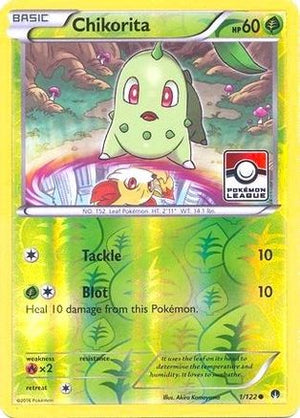 Chikorita (Pokemon League) 001/122  - Reverse Holofoil League & Championship Cards - Promo