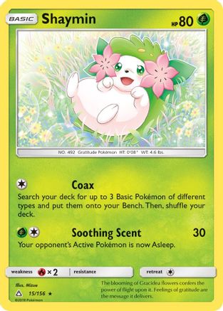 Shaymin (15) (15) 015/156  - Reverse Holofoil SM  Ultra Prism - Holo Rare