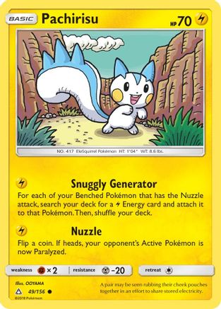 Pachirisu 049/156  - Reverse Holofoil SM  Ultra Prism - Common