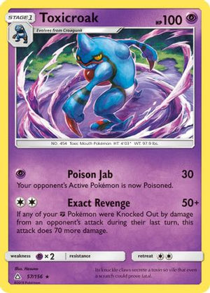 Toxicroak 057  - Reverse Holofoil SM  Ultra Prism - Rare