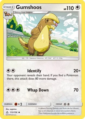 Gumshoos 113  - Reverse Holofoil SM  Ultra Prism - Uncommon