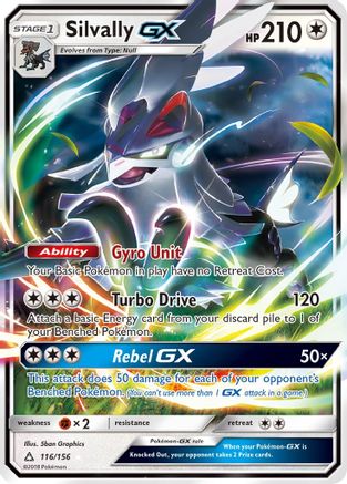 Silvally GX 116/156  - Holofoil SM  Ultra Prism - Ultra Rare