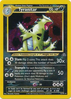 Tyranitar (12) (12) 012/75  - Unlimited Holofoil Neo Discovery - Holo Rare
