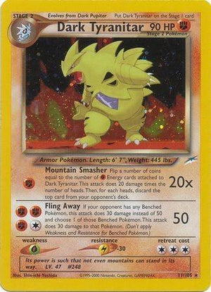 Dark Tyranitar 11/105  - Unlimited Holofoil Neo Destiny - Holo Rare