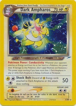 Dark Ampharos 001  - Unlimited Holofoil Neo Destiny - Holo Rare