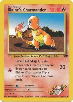 Blaine's Charmander 060/132  - Unlimited Gym Challenge - Common