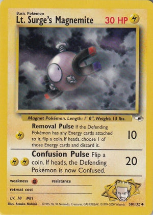 Lt. Surge's Magnemite 50/132  - Unlimited Gym Heroes - Uncommon