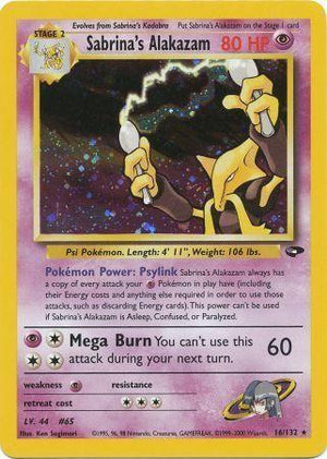 Sabrina's Alakazam 16/132  - Unlimited Holofoil Gym Challenge - Holo Rare