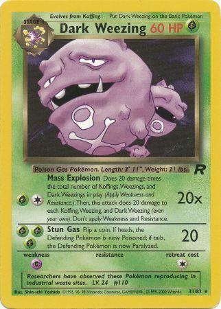 Dark Weezing 31/82  - Unlimited Team Rocket - Rare