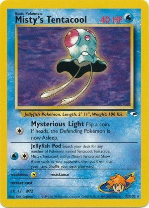 Misty's Tentacool 32/132  - Unlimited Gym Heroes - Rare