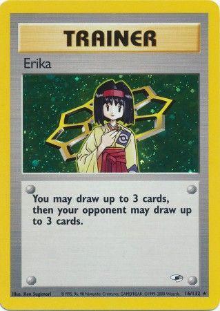 Erika 16/132  - Unlimited Holofoil Gym Heroes - Holo Rare