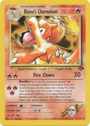 Blaine's Charmeleon 31/132  - Unlimited Gym Challenge - Uncommon