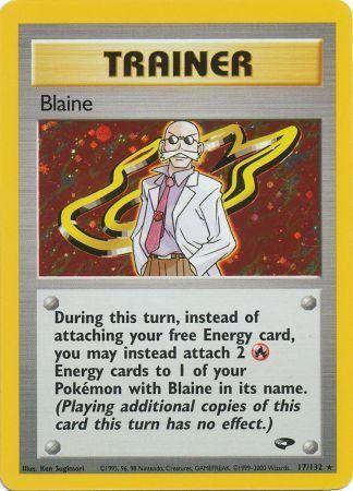 Blaine 17/132  - Unlimited Holofoil Gym Challenge - Holo Rare