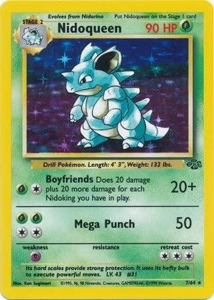 Nidoqueen 7/64  - Unlimited Holofoil Jungle - Holo Rare