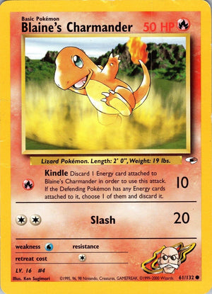 Blaine's Charmander 61/132  - Unlimited Gym Heroes - Common