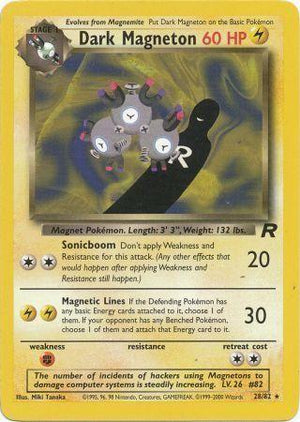 Dark Magneton 28/82  - Unlimited Team Rocket - Rare