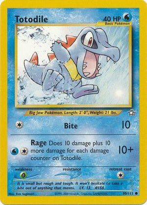 Totodile 80/111  - Unlimited Neo Genesis - Common