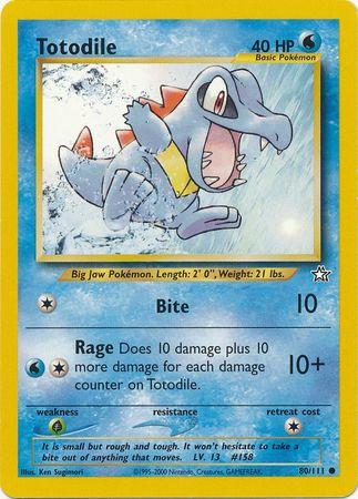 Totodile 80/111  - Unlimited Neo Genesis - Common