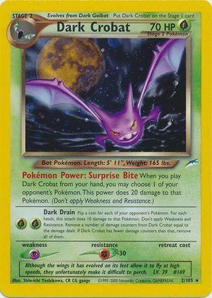 Dark Crobat 002  - Unlimited Holofoil Neo Destiny - Holo Rare